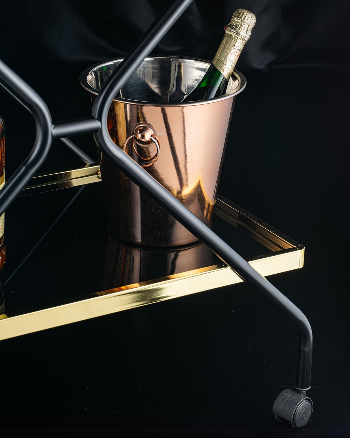 Midnight Glam Serving Cart