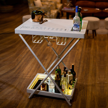 Model J - Matte White, Foldable Bar Table