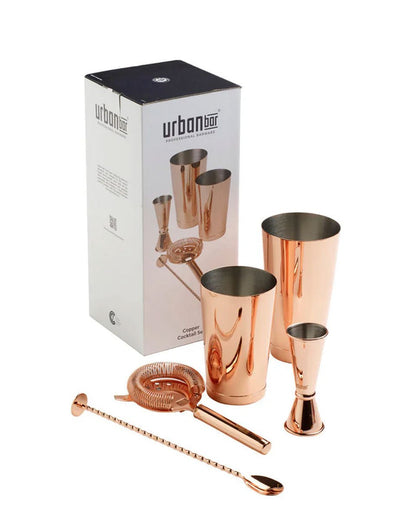 5pc Cocktail Set, Copper Plated