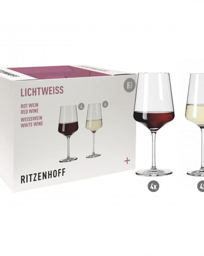 Julie Red & White Wine Glass Set