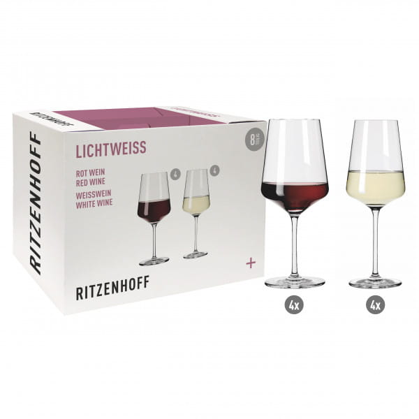 Julie Red & White Wine Glass Set