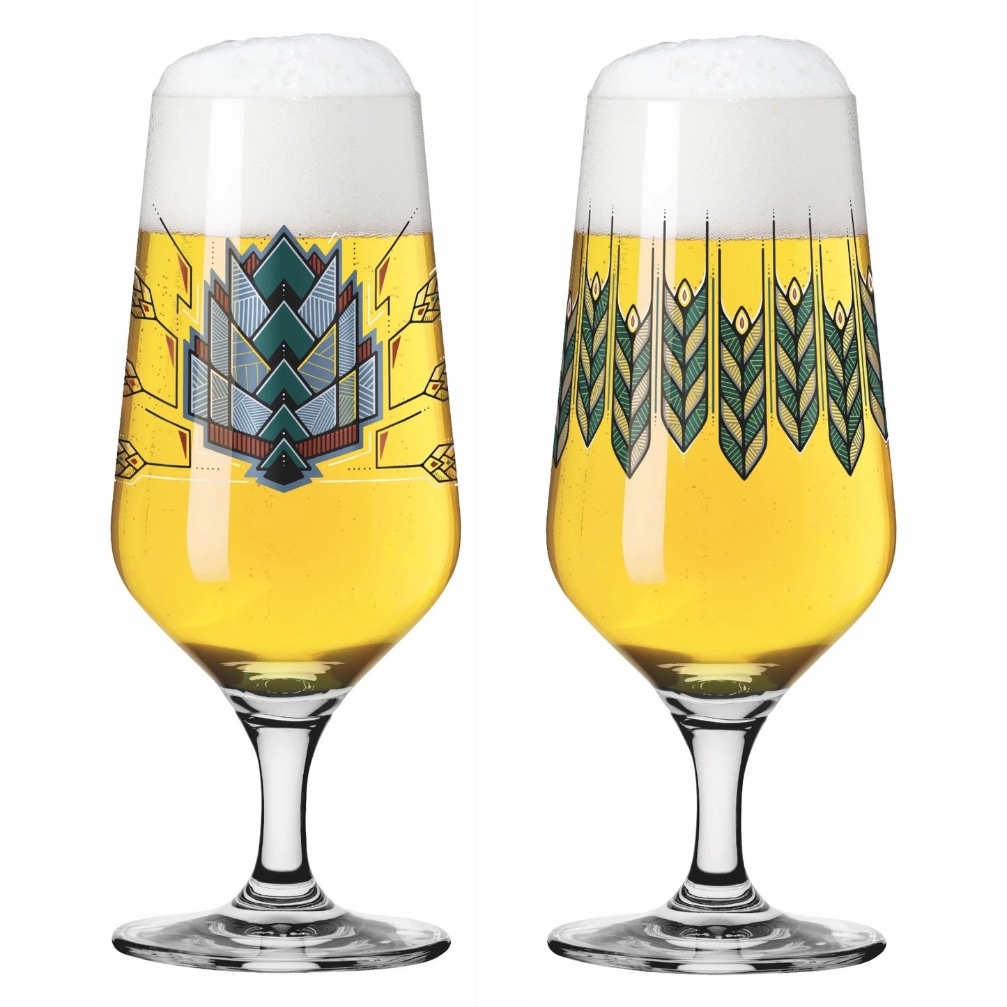 Brauchzeit Pilsner #4, Beer Glass, Set of 2
