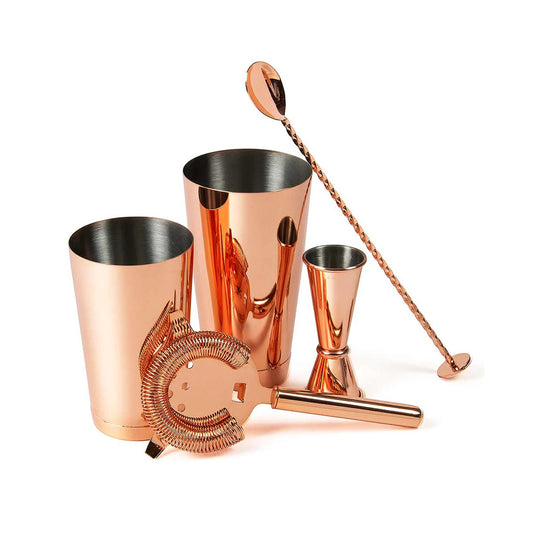 5pc Cocktail Set, Copper Plated