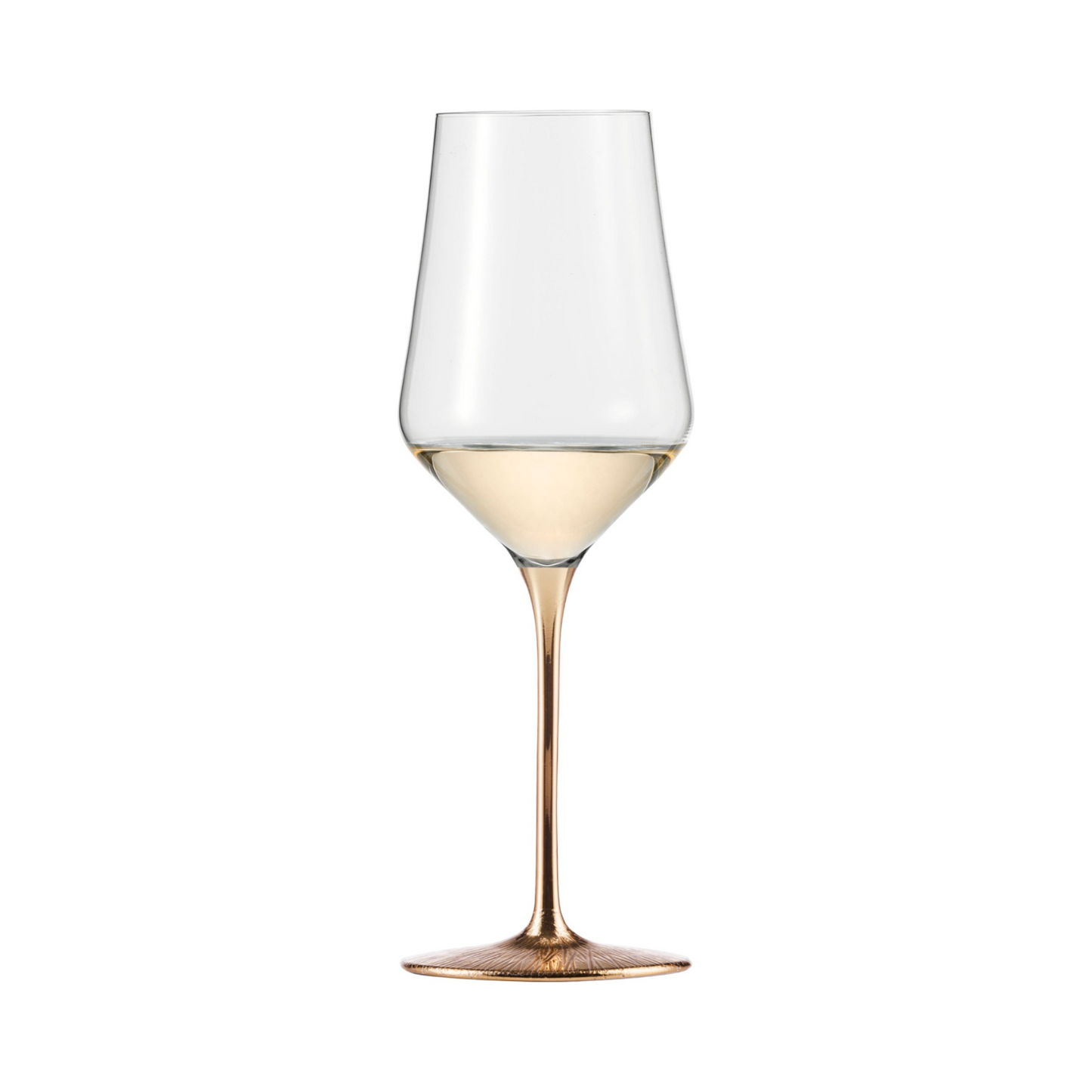 Ravi White Wine Glass, Gold, Set of 2