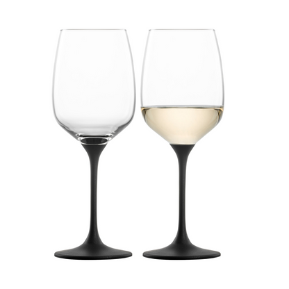 Kaya White Wine Glass, Black