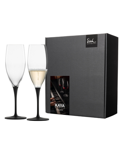 Eisch's Kaya Champagne Glass (Black)