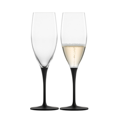 Kaya Champagne Glass, Black