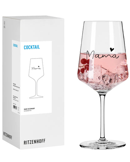 Sayings Cocktail Glass #2, Mom series