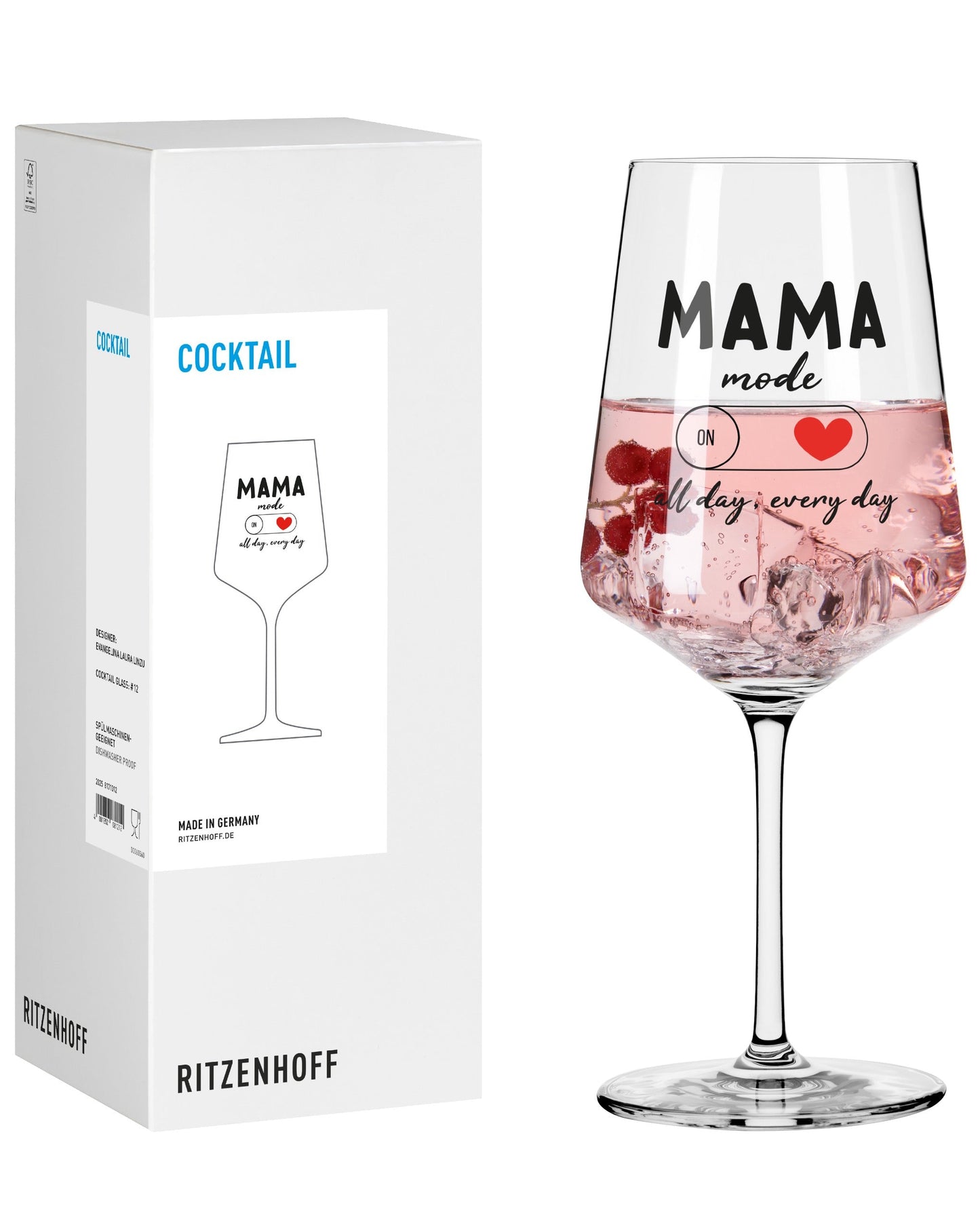 Sayings Cocktail Glass #1, Mom series