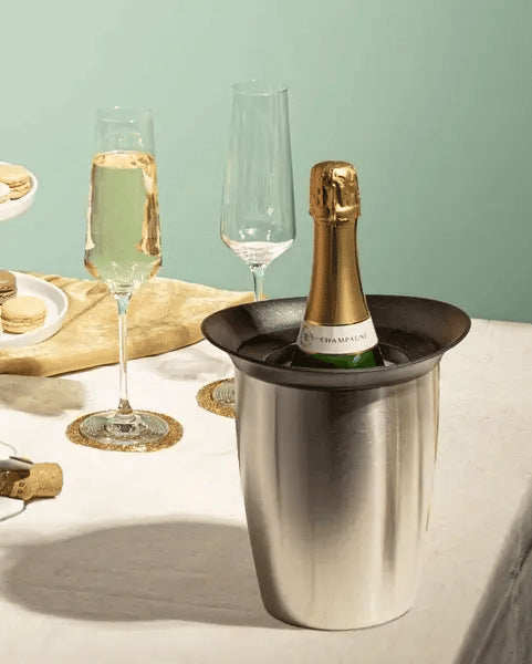 Elegant Champagne Cooler, Stainless Steel