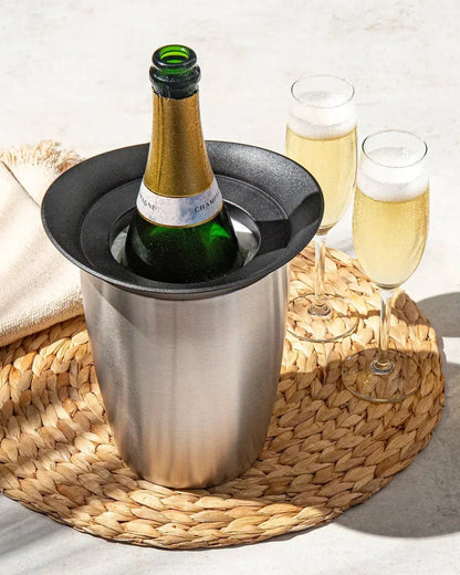 Elegant Champagne Cooler, Stainless Steel