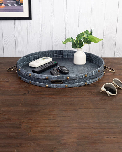 Eden Round Tray, Grey