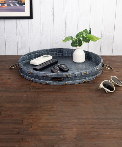 Eden Round Tray, Grey