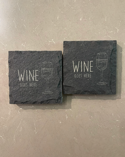 Engraved Slate Coaster, Wine