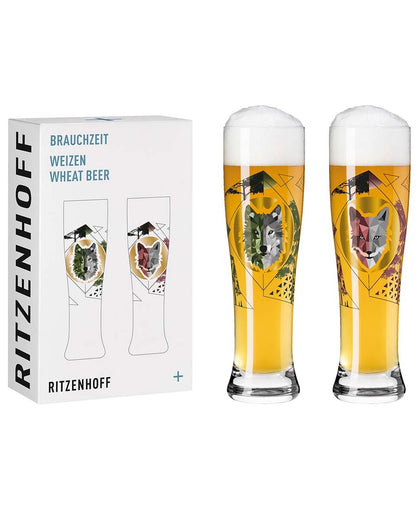 Brauchzeit Wheat Beer Glass #2, Set of 2