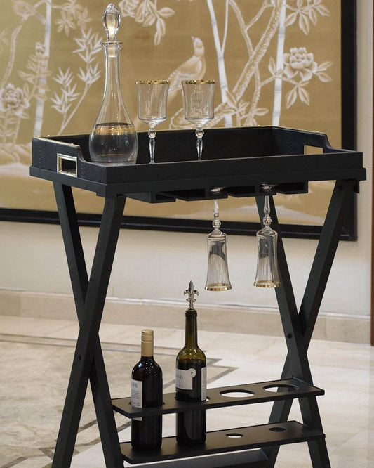 Elvy's Butler Table with Gold Trims Online