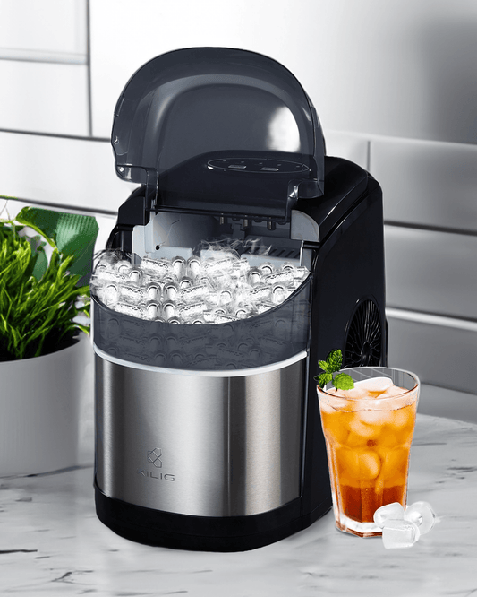 C02B Countertop Ice maker machine, Black