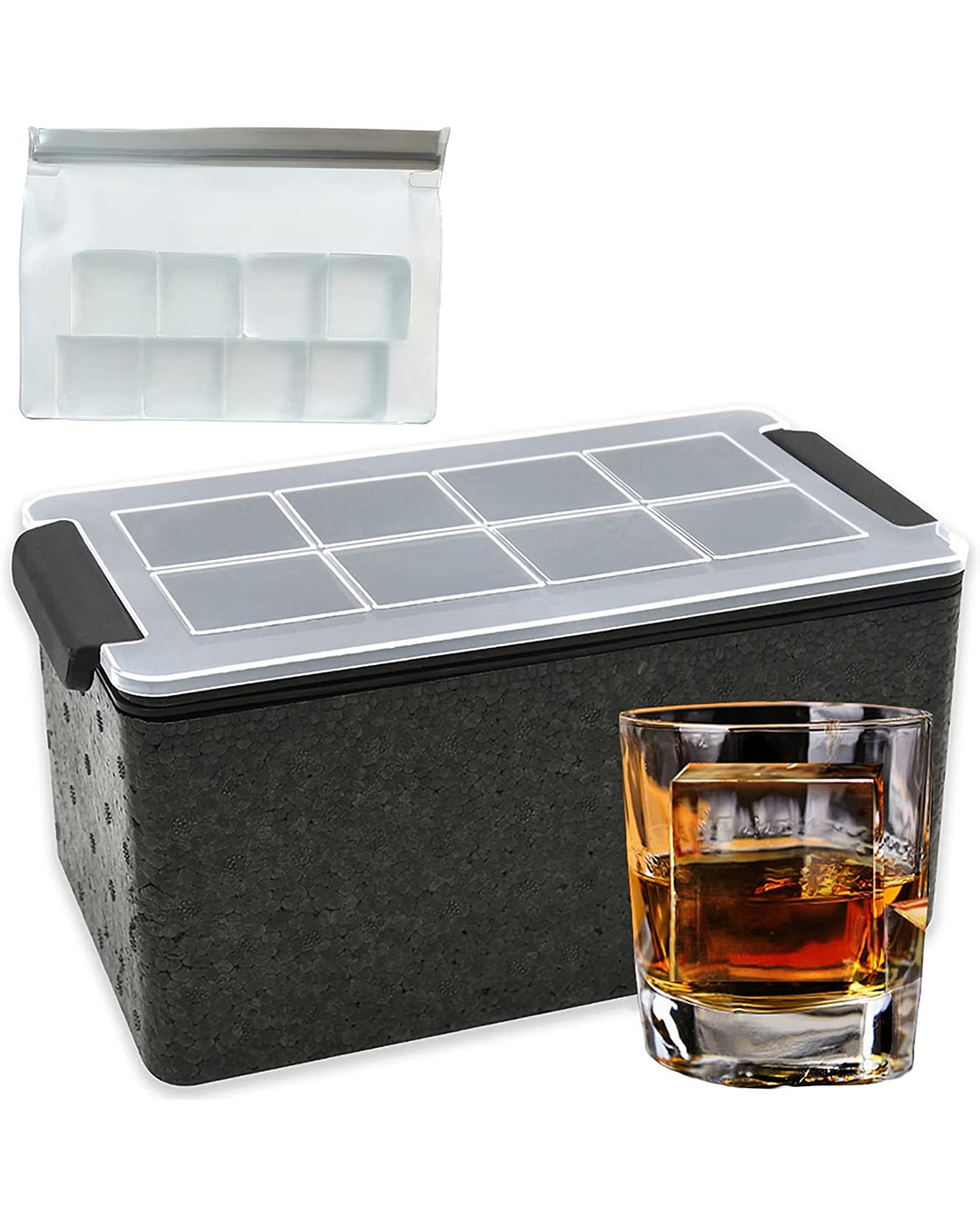 Shop GlasKart's Crystal Clear Square Ice Mold