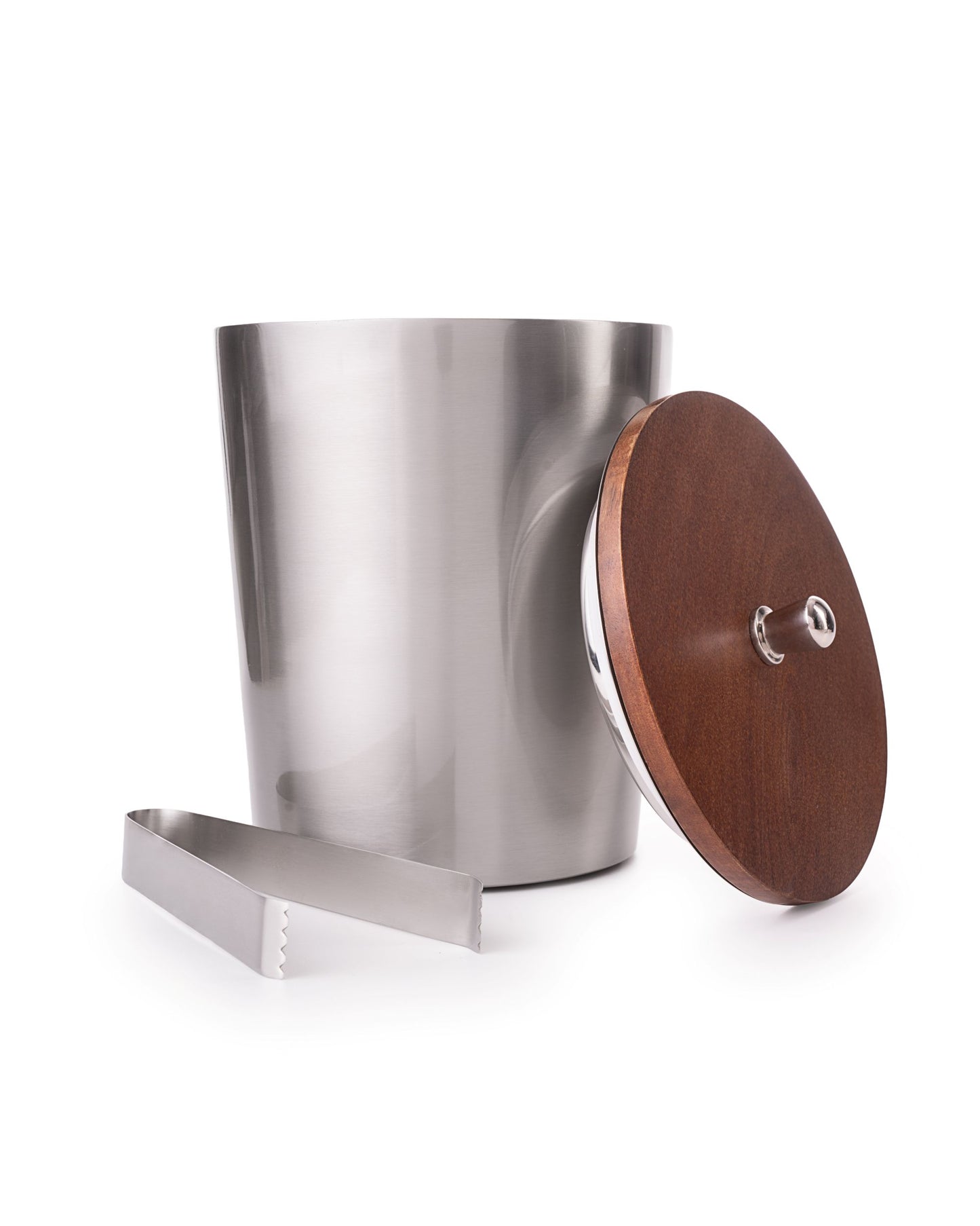 Stainless Steel & Mango Wood Ice Bucket