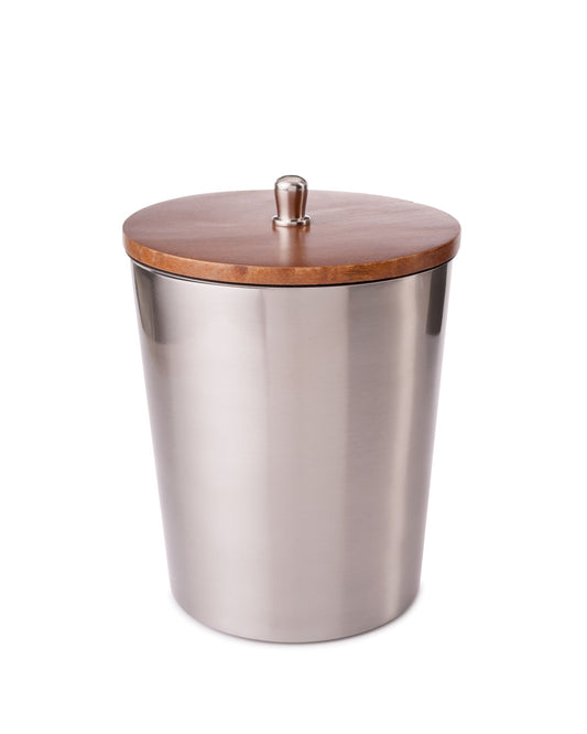Stainless Steel & Mango Wood Ice Bucket
