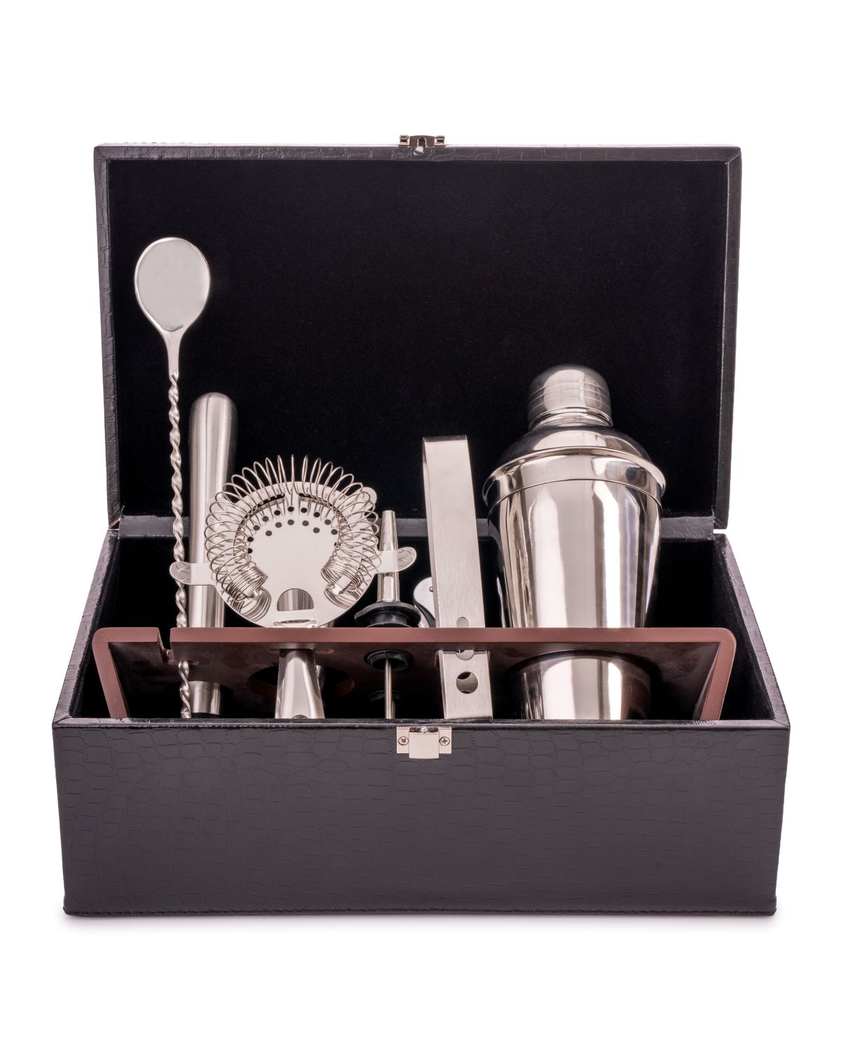 Professional Bar Tools Set, Black with Gift Box