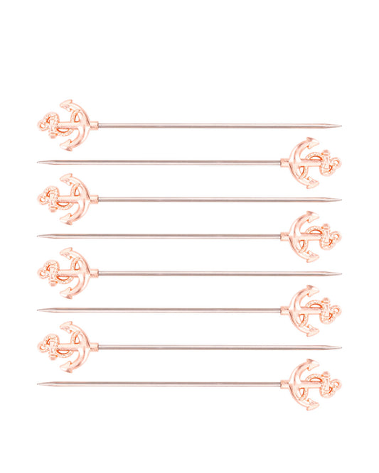 Anchor Cocktail Picks, Rose Gold