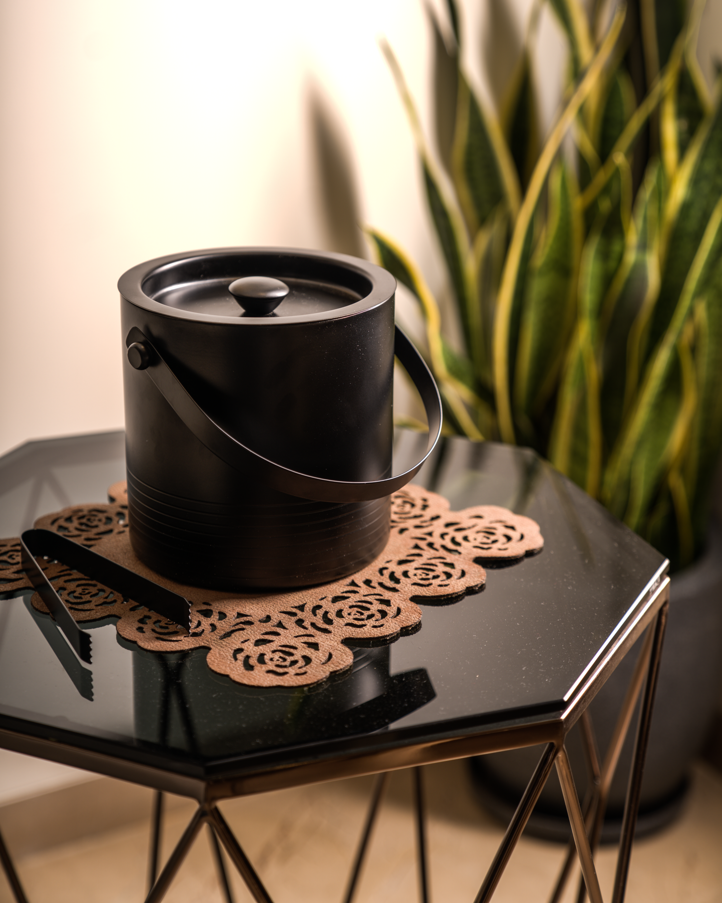 All Black Stainless Steel Ice Bucket