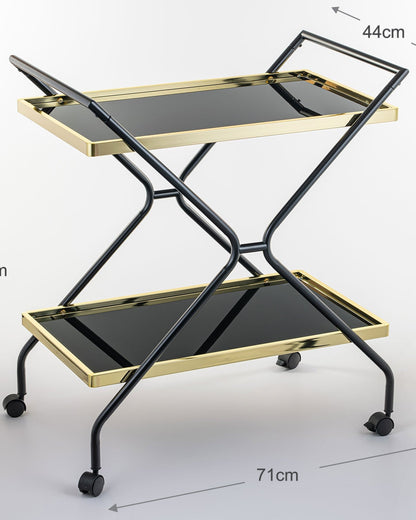 Midnight Glam Serving Cart