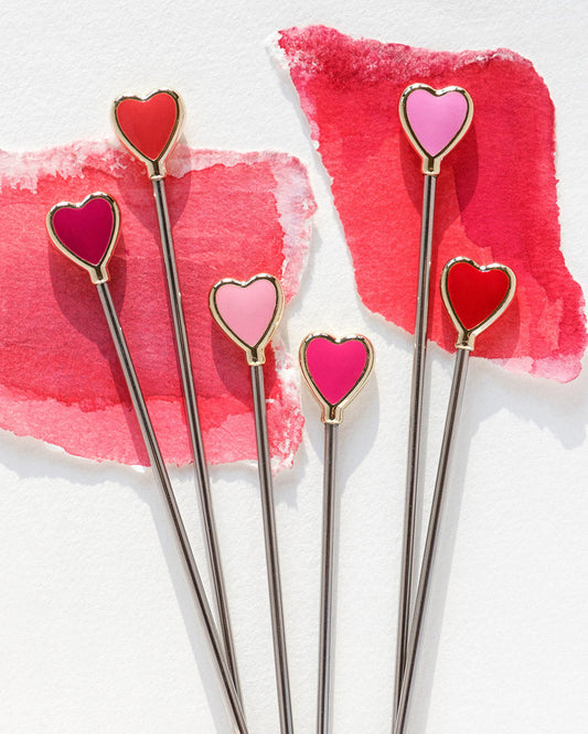 Heart Swizzle Sticks