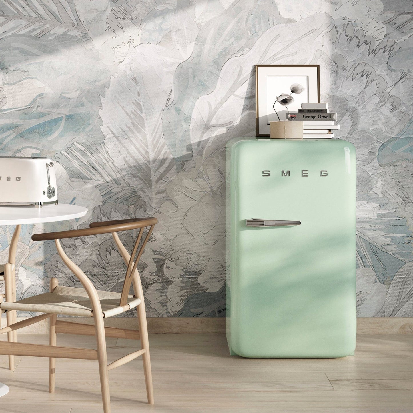 Happy Bar Refrigerator - 50's Style, Pastel Green