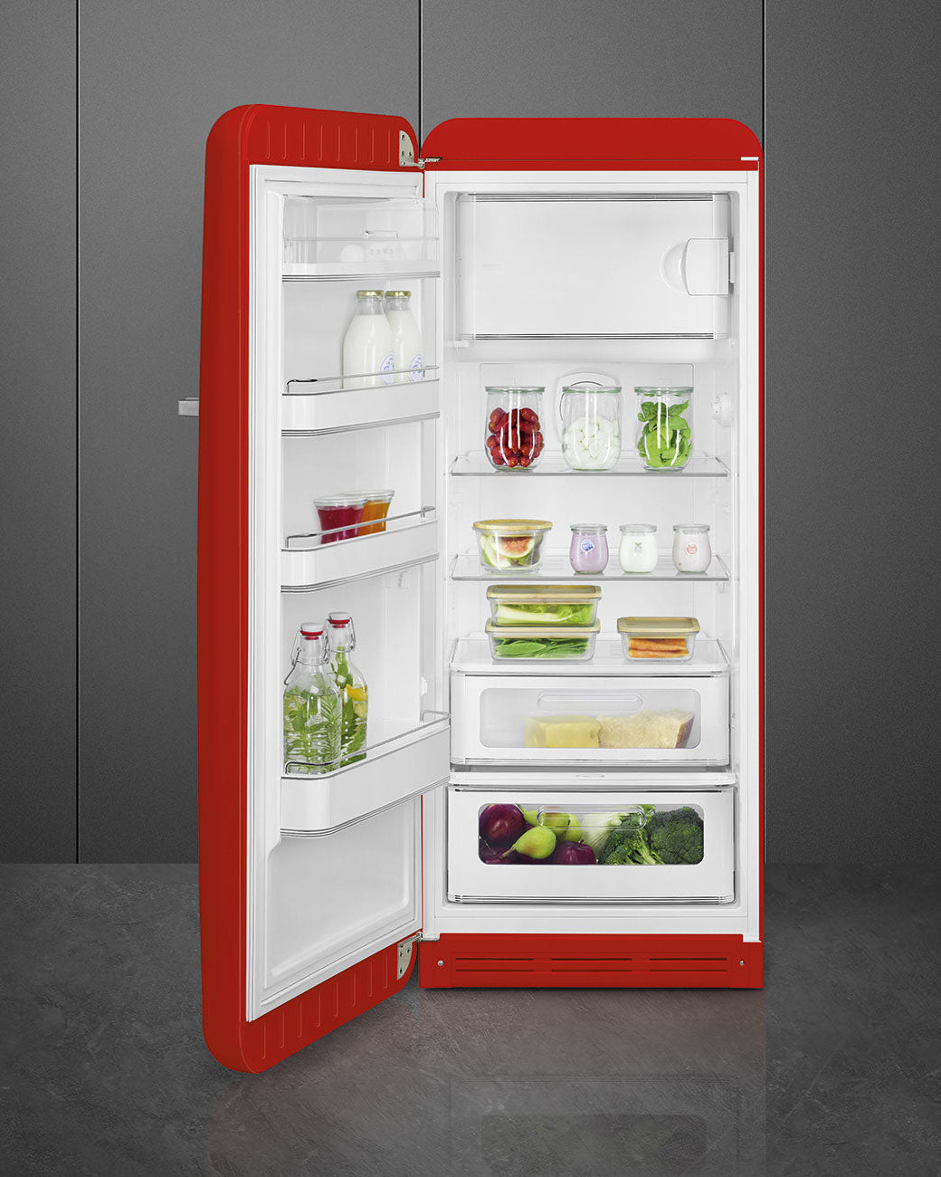 Fab 28 Refrigerator- 50’s Style, Red