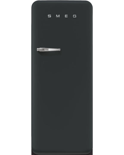 Free Standing Refrigerator- 50’s Style, Matte Black Velvet