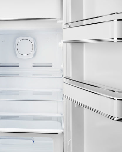 Free Standing Refrigerator- 50’s Style, Matte Black Velvet