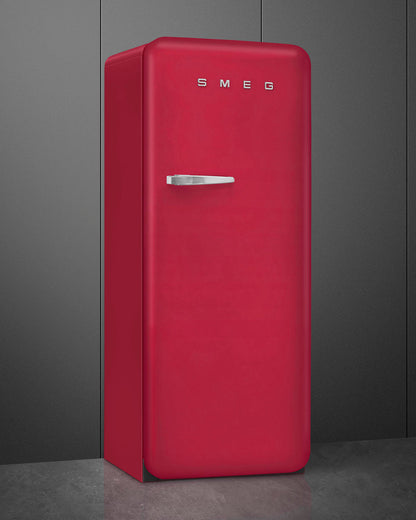 Free Standing Refrigerator- 50’s Style, Matte Ruby Red