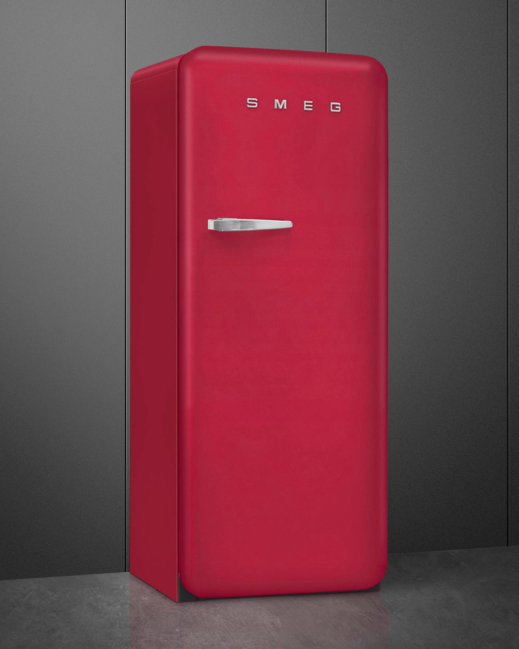 Free Standing Refrigerator- 50’s Style, Matte Ruby Red