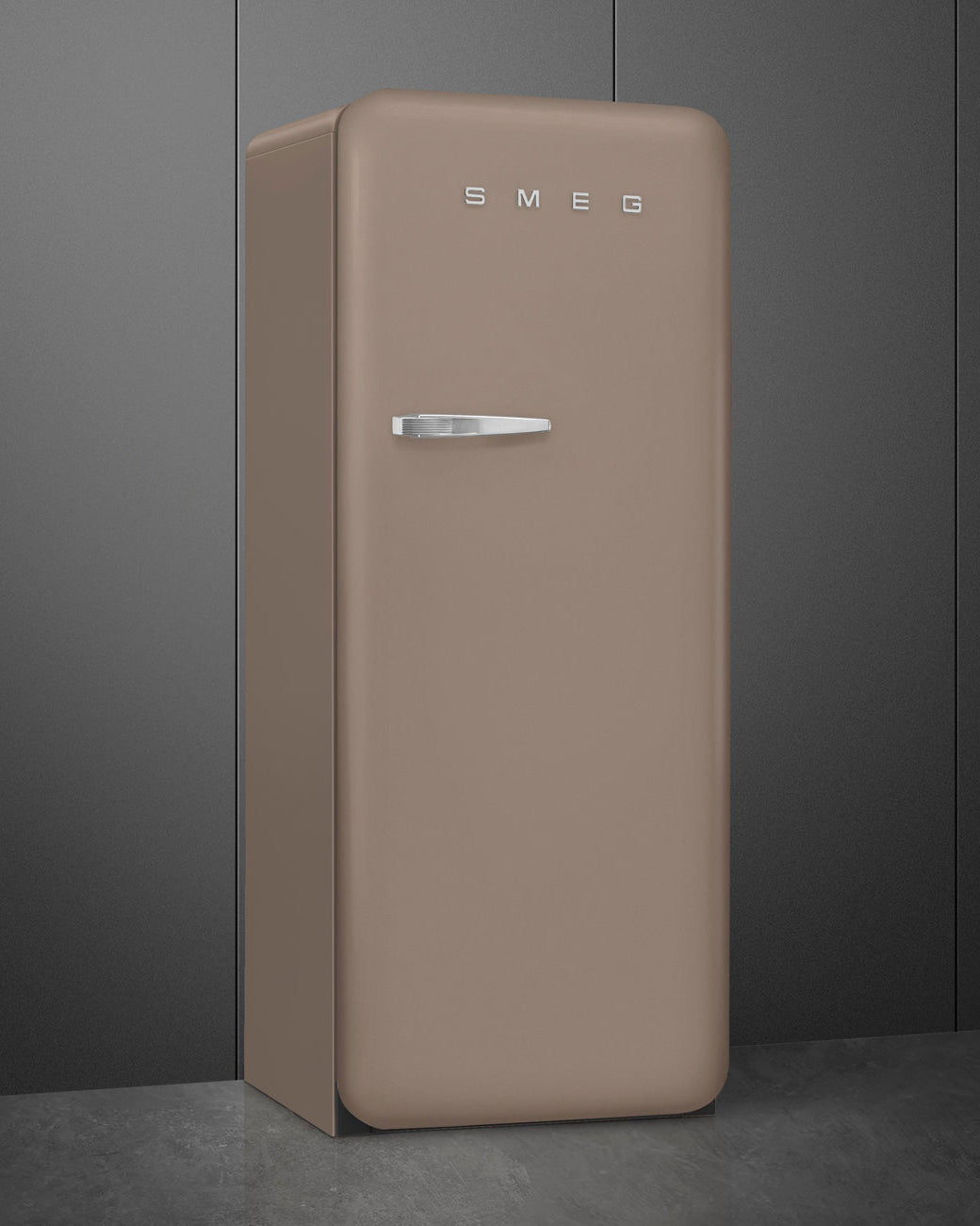 Free Standing Refrigerator- 50’s Style, Matte Taupe