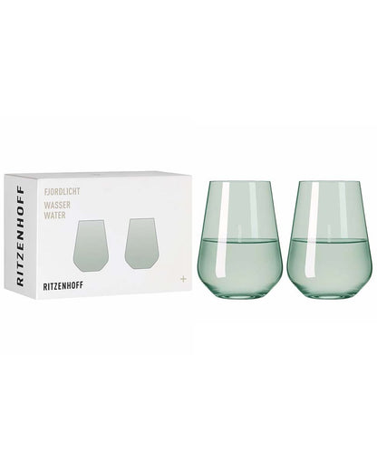 Fjord Light Water Glass, Green