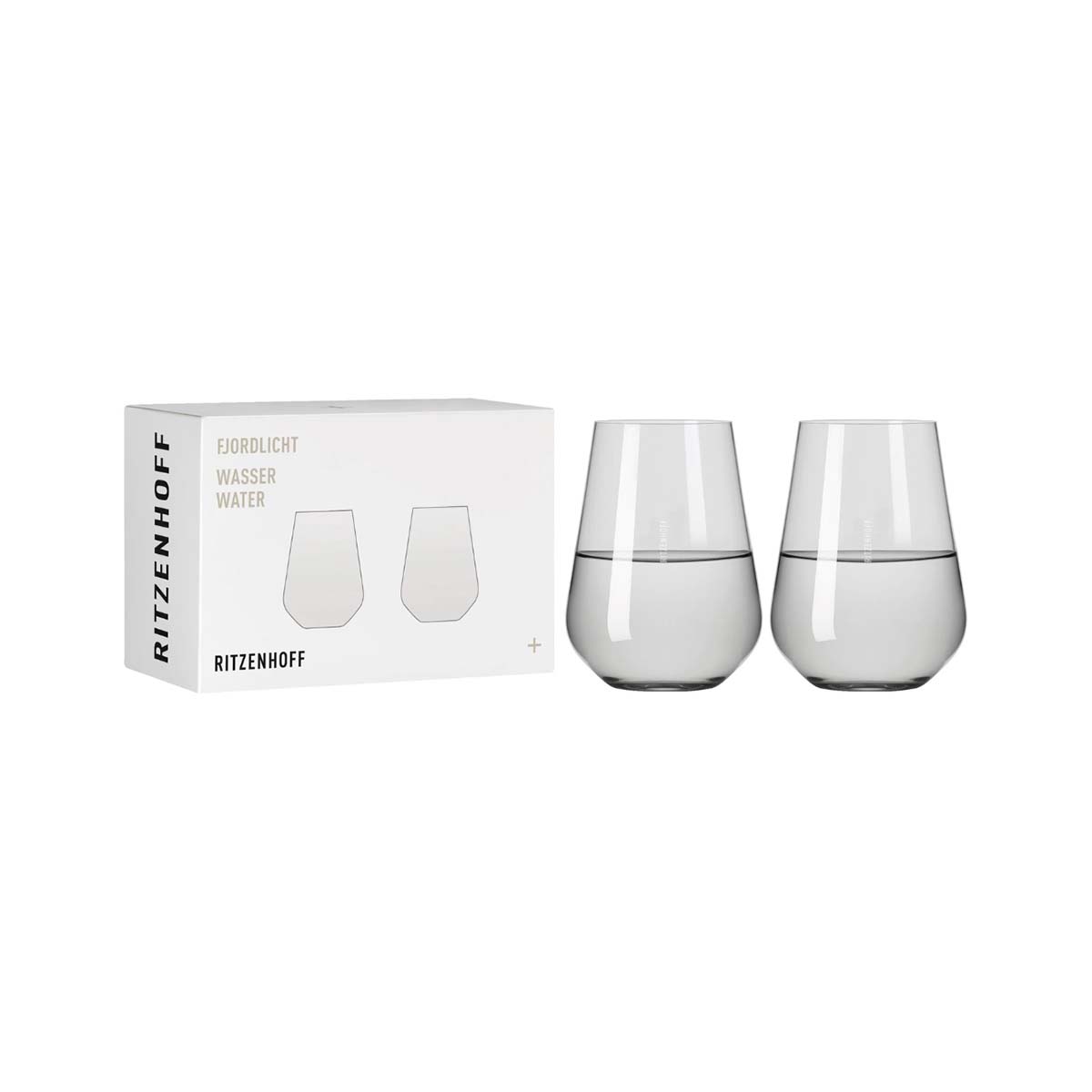 Fjord Light Water Glass, Grey