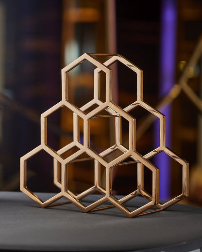 Honeycomb Wine Rack (Bronze)