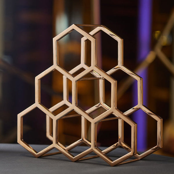 Honeycomb Wine Rack (Bronze)