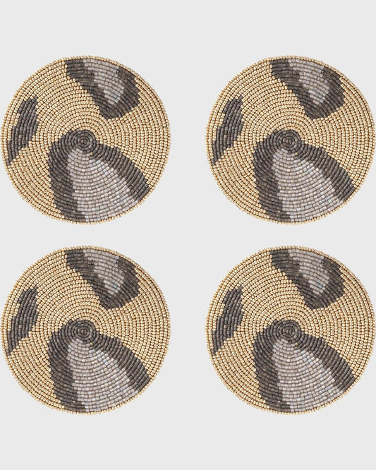 Animal Pattern Coasters, Gold
