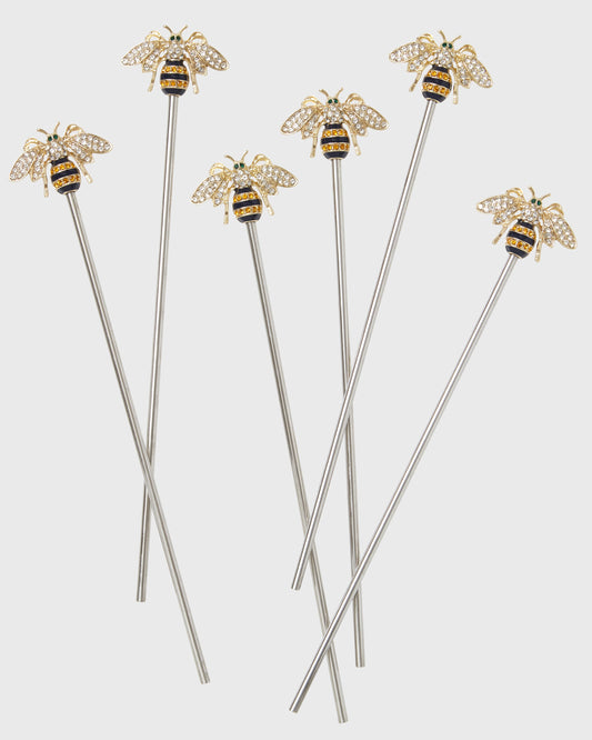 Stripey Bee Swizzle Sticks