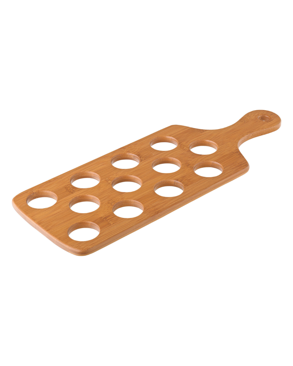 Bamboo Shot Paddle w/ 12 Glasses