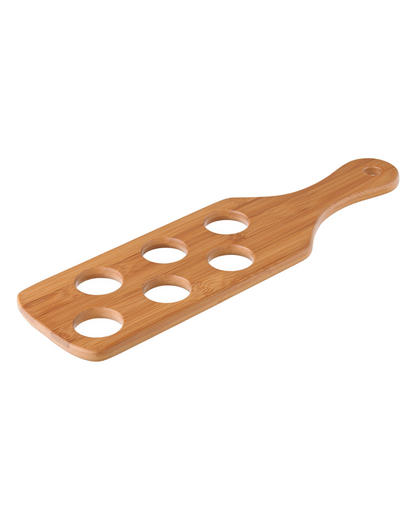 Bamboo Shot Paddle w/ 6 Glasses