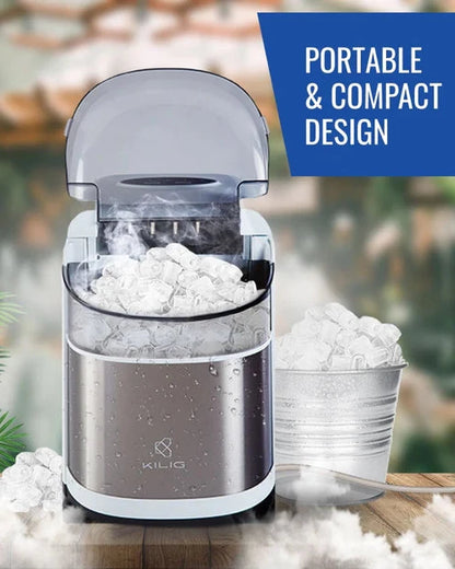 C01W Countertop Ice Machine, White