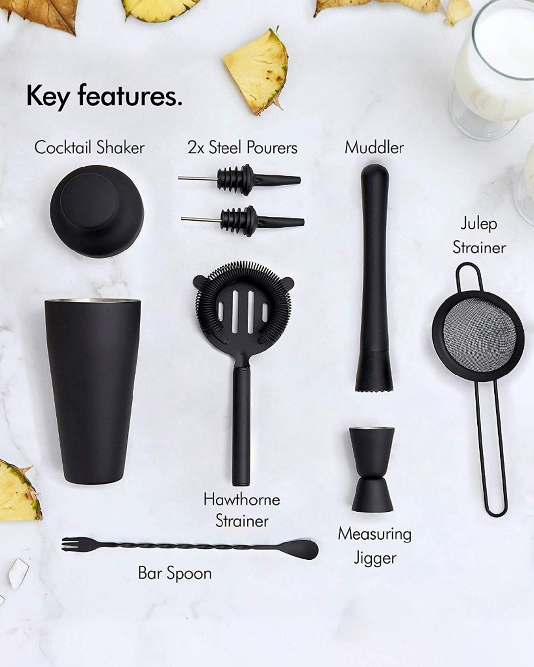 Parisian Matte Black Cocktail Set