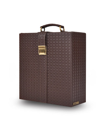 Briefcase Portable Bar, Brown