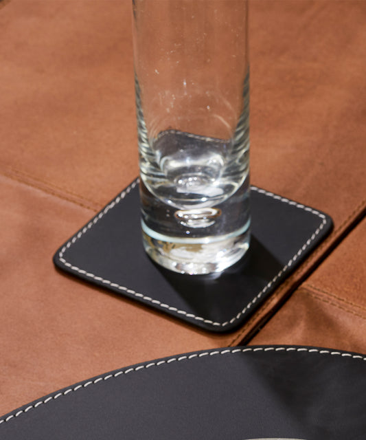 Modella Square Coasters, Black