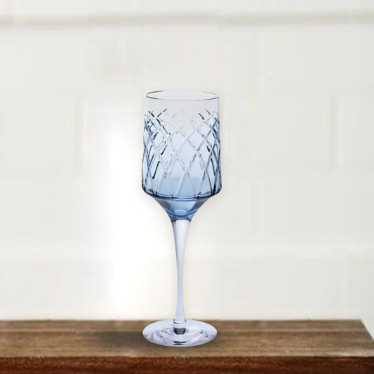 Harris Red Wine Glass, Ink Blue