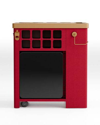 Model X Ruby Red Leather Wrap Bar